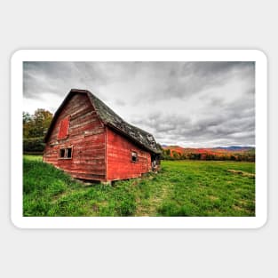 Dilapidated Barn Keene New York NY Route 73 Br Sticker